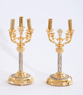 Дикирий-трикирий №10 филигрань / золочение, серебрение