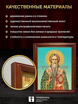 Икона Харалампий Магнезийский священномученик, деревянная рамка со стеклом 15х18х2 см 1090