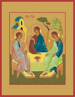 Икона из дерева Святая Троица