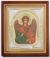 Икона в киоте 18х24 сложный, темпера, венчик, риза-рамка №1 Ангел-Хранитель