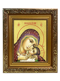 Икона Божией Матери "Корсунская" с золочением поталью, 03038-УЛ