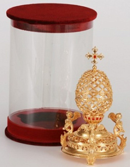 Яйцо пасхальное сувенирное литое золочение