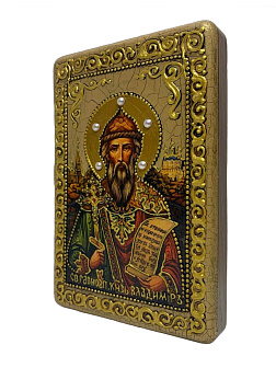 Икона ''Владимир равноапостольный великий князь'' из дуба