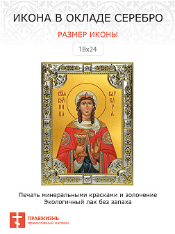 Икона ВАРВАРА Илиопольская, Великомученица