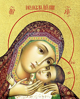 Икона Божией Матери "Корсунская" с золочением поталью, 03038-УЛ