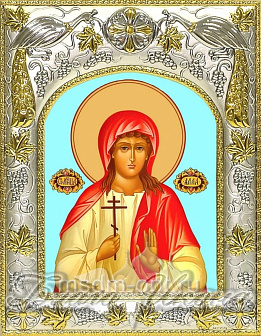 Икона АЛЛА Готфская, Мученица (СЕРЕБРЯНАЯ РИЗА)