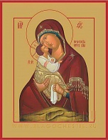 Икона Богородица Почаевская с золочением