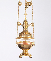 Кадило круглое большое №1 золочение с позвонцами