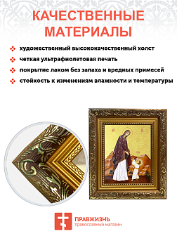 Икона Божией Матери "Первые шаги Христа" с золочением поталью, 03056-УЛ Икона Божией Матери "Первые шаги Христа" с золочением поталью, 03056-УЛ