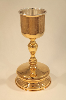 Потир-чаша 2.0 с вкладышем(мельхиор) серебрение золочение Потир-чаша 2.0 с вкладышем(мельхиор) серебрение золочение