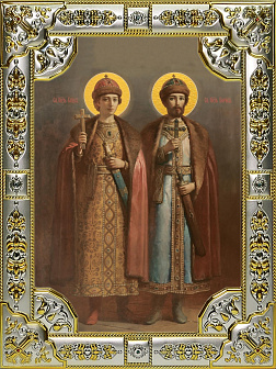 Икона освященная Борис и Глеб благоверные князья-страстотерпцы
