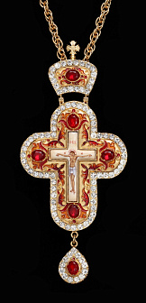 Крест наперсный № 112 эмаль /золочение/