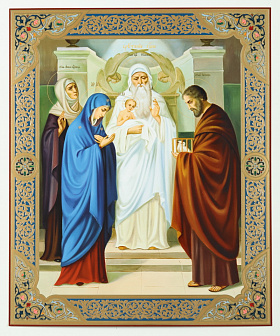 Икона на оргалите №1 30х40 двойное тиснение, Праздники №2 (к-т 13 шт) Праздники 2