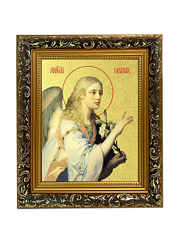 Икона Гавриила Архангела, посланника Божия с золочением поталью, 04008-УЛ
