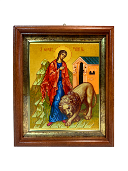 Именная икона Татьяна Римская на холсте в киоте 137