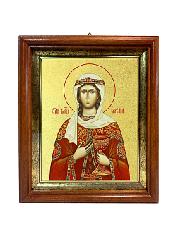 Икона "Варвара", св. вмц., с золочением поталью, 10В2-УЛ