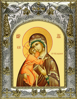 Икона Пресвятой Богородицы ФЕОДОРОВСКАЯ (СЕРЕБРЯНАЯ РИЗА)