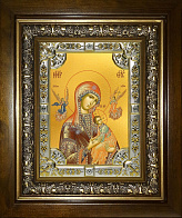 Икона освященная Божия Матерь Страстная в деревянном киоте