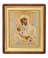 Икона ''Богородица Утоли моя печали'' писаная маслом с позолотой