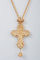 Крест наперсный №  50 литьевое распятие /золочение/