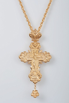 Крест наперсный №  50 литьевое распятие /золочение/