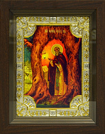 Икона Преподобный Тихон Калужский в деревянном киоте