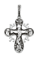 Крест серебряный с чернением православный нательный