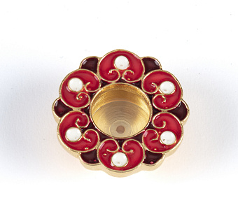 Мощевик для частиц святых мощей №13 золочение эмаль