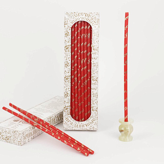 Свечи праздничные №40 (уп 40шт), КРАСНЫЕ (Золотое ХВ)