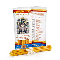 Свечи для дома №80 (12шт, 18см, 1ч), От Гроба Господня JERUSALEM