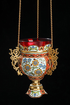 Лампада филигранная №6 роспись / золочение