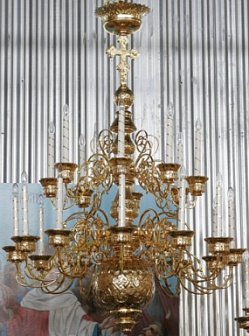 Паникадило 2 яруса 20 свечей золочение