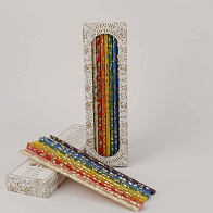 Свечи праздничные №20/40 (уп 25шт), РАЗНОЦВЕТНЫЕ (10 цветов) (Золотая лоза)