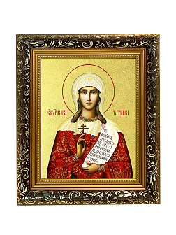 Икона "Татьяна", св. мц., с золочением поталью, 10053-УЛ