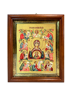 Икона Божией Матери "Знамение Курская-Коренная" с золочением поталью, 03026-УЛ