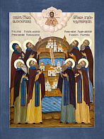 Икона Собор Белозерских Святых, Преподобные Чудотворцы (РУЧНАЯ РАБОТА)