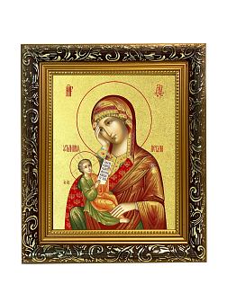 Икона Божией Матери "Утоли Моя Печали" с золочением поталью, 03080-УЛ