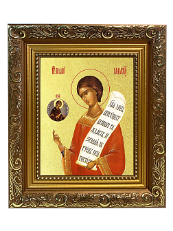 Икона "Роман Сладкопевец", св. прп., с золочением поталью, 09087-УЛ