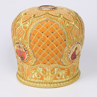 Митра №100 бархат вышивка а / м фоторамки стр.дор., стразы в футляре