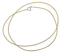 Шнурок ювелирный, шелк + металл, золотистый металлизированная нить, шелк, серебро 925°