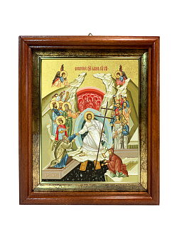 Икона "Воскресения Христова" с золочением поталью, 05004-УЛ