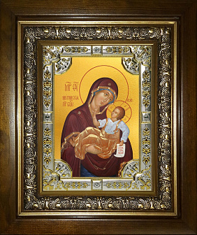Икона Муромская Божия Матерь в деревянном киоте