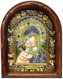 Икона Пресвятая Божия Матерь Владимирская бисер