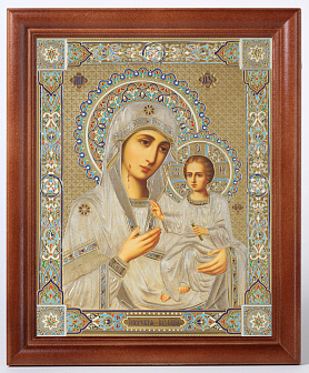Икона в деревянной рамке 24х30 конгрев Иверская БМ 2
