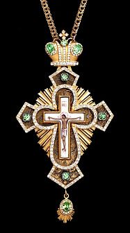 Крест наперсный №147 / золочение / серебро филигрань (УИН)