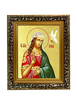 Икона "Ирина Македонская", св. вмц., с золочением поталью, 10023-УЛ