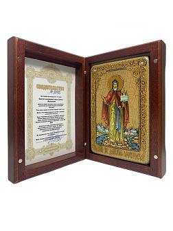 Настольная икона ''Cвятой благоверный князь Даниил Московский'' на мореном дубе RTI-xx88.m_RAZD