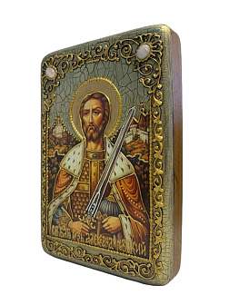 Икона из дуба ''Александр Невский''