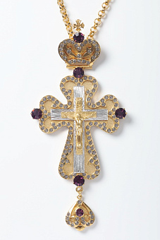 Крест наперсный № 49 литьевое распятие /золочение,серебрение/ Крест наперсный № 49 литьевое распятие /золочение,серебрение/