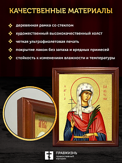 Икона Валентина Кесарийская мученица с золочением, деревянная рамка со стеклом 15х18х2 см 019 Икона Валентина Кесарийская мученица с золочением, деревянная рамка со стеклом 15х18х2 см 019